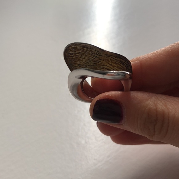 Silver and gold ring - Picture 6 of 8